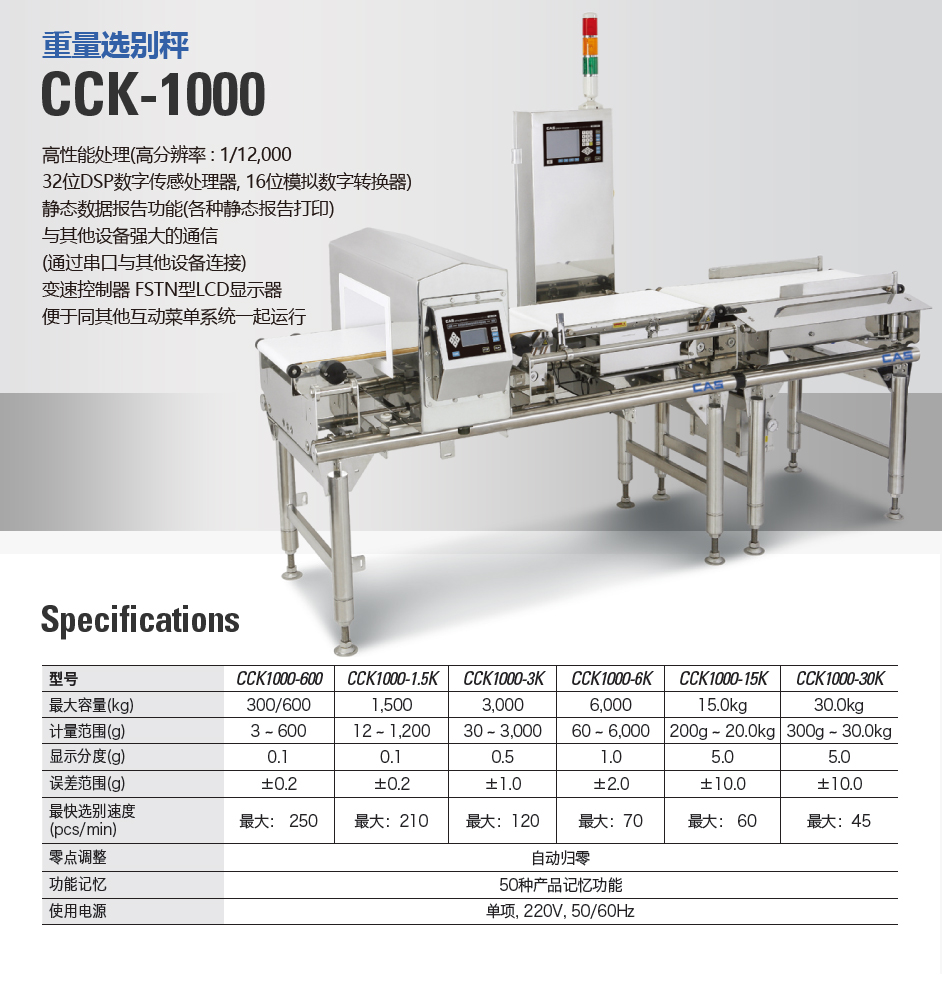 CCK-1000 重量选别秤(图2)